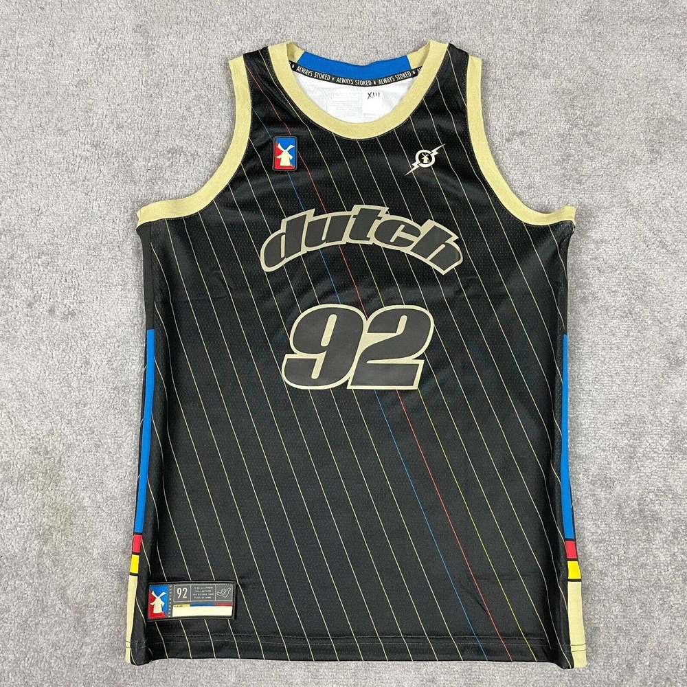 Dutch Bros Coffee Mens Medium Black Game Jersey Basketball Dream Team 92 Oregon
